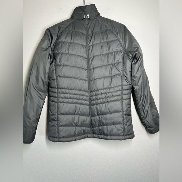 Cutter & Buck Womens Quilted Puffer Jacket With Zip Pockets Gray Size M - Picture 2 of 13